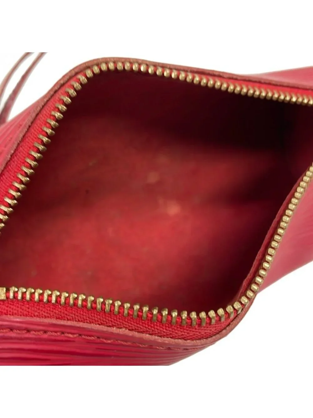 Louis Vuitton Pouch Epi Red Soufflot Leather